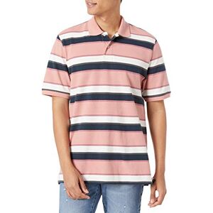 Amazon Essentials Men's Pikétröja i bomull med normal passform (finns i Big & Tall), Rosa Rand, XS Amazon Essentials Men's Pikétröja i bomull med normal passform (finns i Big & Tall), Rosa Rand, XS