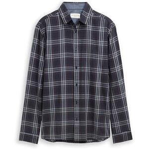 TOM TAILOR herrskjorta, 38921 – marinblå flerfärgad kontroll, XL TOM TAILOR herrskjorta, 38921 – marinblå flerfärgad kontroll, XL