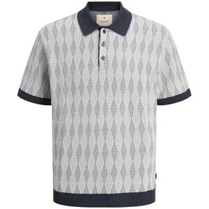 JACK & JONES herr Jprblujude Knit Jaquard Polo Ss, blå nätter, M JACK & JONES herr Jprblujude Knit Jaquard Polo Ss, blå nätter, M