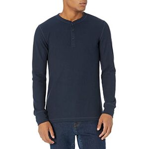 Amazon Essentials Men's Långärmad Henley-våffelskjorta med smal passform, Marinblå, L Amazon Essentials Men's Långärmad Henley-våffelskjorta med smal passform, Marinblå, L