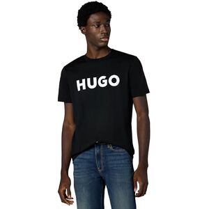 HUGO kortärmad t-shirt med tryck för män, Slätsvart, XL HUGO kortärmad t-shirt med tryck för män, Slätsvart, XL
