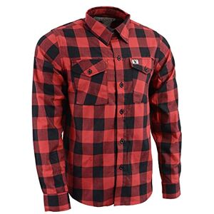 NexGen mäns MNG11631 svart och röd långärmad flanell, Röd, 3XL NexGen mäns MNG11631 svart och röd långärmad flanell, Röd, 3XL