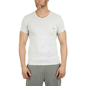 Giorgio Armani herr basic stretch bomull t-shirt med V-hals pyjamasöverdel, Grå melange, XL Giorgio Armani herr basic stretch bomull t-shirt med V-hals pyjamasöverdel, Grå melange, XL