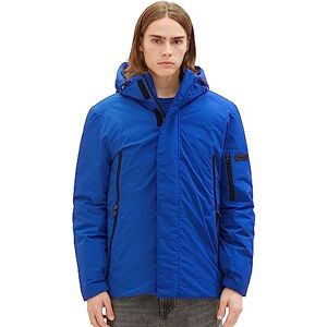TOM TAILOR Denim herr teknisk vinterjacka med huva, 14531-shiny kungsblå, XL TOM TAILOR Denim herr teknisk vinterjacka med huva, 14531-shiny kungsblå, XL