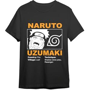 Comic Studio Naruto T-shirt Officiell licensierad artikel, Naruto Uzumaki Character Unisex Svart M, svart, M Comic Studio Naruto T-shirt Officiell licensierad artikel, Naruto Uzumaki Character Unisex Svart M, svart, M