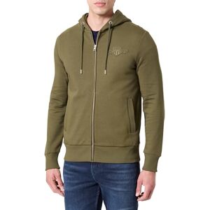 GANT REG Tonal Shield huvtröja med full dragkedja, Mossgrön, S GANT REG Tonal Shield huvtröja med full dragkedja, Mossgrön, S