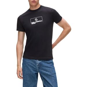 KARL LAGERFELD JEANS , Herr, Slim Kortärm Outline Logo Tee, Slim Fit, Svart, M KARL LAGERFELD JEANS , Herr, Slim Kortärm Outline Logo Tee, Slim Fit, Svart, M