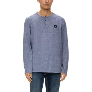 s.Oliver Henley-skjorta för män, långärmad, melerad, 90 w2, S s.Oliver Henley-skjorta för män, långärmad, melerad, 90 w2, S