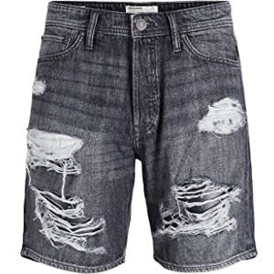 JACK & JONES herrshorts, Svart denim, S JACK & JONES herrshorts, Svart denim, S
