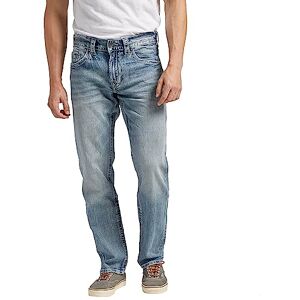 Silver Jeans Co. Men's Eddie Athletic Fit Tapered Leg Jeans, Medium Indigo, 30W x 34L Silver Jeans Co. Men's Eddie Athletic Fit Tapered Leg Jeans, Medium Indigo, 30W x 34L