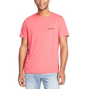 Nautica Kortärmad T-shirt med rund hals för män, Melonbär, L Nautica Kortärmad T-shirt med rund hals för män, Melonbär, L