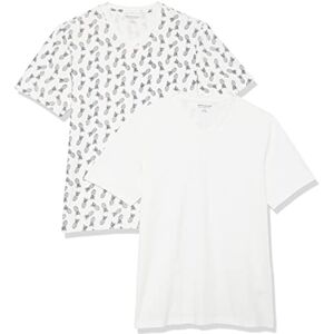 Amazon Essentials mäns Slim-Fit kortärmad V-ringad t-shirt, paket med 2, vit/ananas tryck, X-Large Amazon Essentials mäns Slim-Fit kortärmad V-ringad t-shirt, paket med 2, vit/ananas tryck, X-Large
