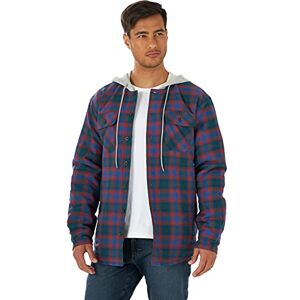 Wrangler Authentics långärmad quiltad fodrad flanelljacka med huva knapp ner skjorta, Limoges, XL Wrangler Authentics långärmad quiltad fodrad flanelljacka med huva knapp ner skjorta, Limoges, XL