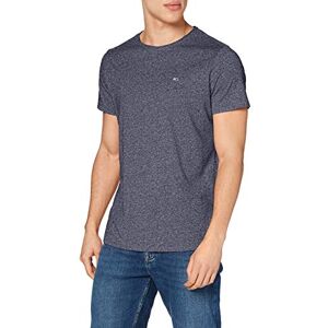 Tommy Jeans herr S/S stickade toppar, Twilight Navy, L Tommy Jeans herr S/S stickade toppar, Twilight Navy, L