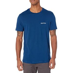 Nautica Kortärmad T-shirt med rund hals för män, Estate Blue, M Nautica Kortärmad T-shirt med rund hals för män, Estate Blue, M