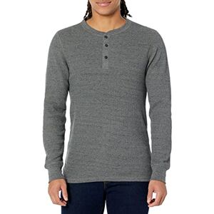 Amazon Essentials Men's Långärmad Henley-våffelskjorta med smal passform, Kolsvart, M Amazon Essentials Men's Långärmad Henley-våffelskjorta med smal passform, Kolsvart, M