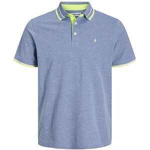 JACK & JONES Herr Smal Passform Polo Rand JJEPAULOS Ensam Sommar Skjorta Krage Kort Ärm Basic Pique Bomull, Color:Blue-4, Size:S JACK & JONES Herr Smal Passform Polo Rand JJEPAULOS Ensam Sommar Skjorta Krage Kort Ärm Basic Pique Bomull, Color:Blue-4, Size:S