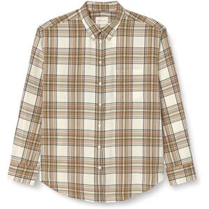 GANT REL Checked Flannel BD skjorta, Vit, 42 GANT REL Checked Flannel BD skjorta, Vit, 42
