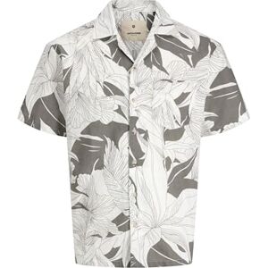 JACK & JONES Jprblubahamas Print Resort S/S skjorta, Steeple Grey, XL JACK & JONES Jprblubahamas Print Resort S/S skjorta, Steeple Grey, XL