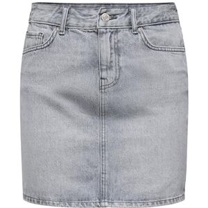 ONLY Onlstella kort DNM Azg Noos bältesöglor denimkjol med bakfickor, Ljusgrå denim, XS ONLY Onlstella kort DNM Azg Noos bältesöglor denimkjol med bakfickor, Ljusgrå denim, XS