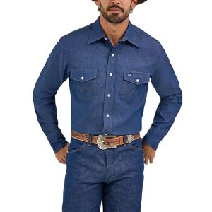 Wrangler Herr autentisk cowboy cut work western långärmad firm finish skjorta, indigo, 17.5-38 Wrangler Herr autentisk cowboy cut work western långärmad firm finish skjorta, indigo, 17.5-38