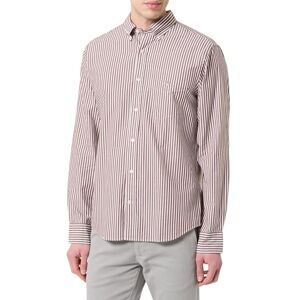 GANT REG Classic POPLIN randig skjorta, Mahogny brun, S GANT REG Classic POPLIN randig skjorta, Mahogny brun, S