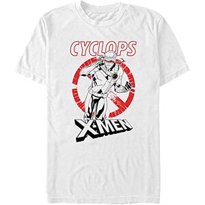 Marvel Unisex X-men Cyclops röd vit svart ekologisk kortärmad T-shirt, Vit, M Marvel Unisex X-men Cyclops röd vit svart ekologisk kortärmad T-shirt, Vit, M