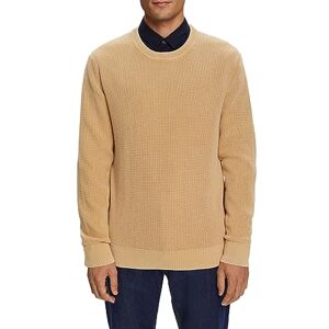 ESPRIT tröja med rund hals, 100% bomull, Beige, L ESPRIT tröja med rund hals, 100% bomull, Beige, L