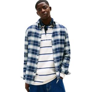 Tommy Jeans herr TJM REG flanellrutig skjorta EXT DM0DM22839 L/S skjorta, blå (mörk natt marinblå/stor rutig), M, Blå (mörk natt marinblå/Big Check), M Tommy Jeans herr TJM REG flanellrutig skjorta EXT DM0DM22839 L/S skjorta, blå (mörk natt marinblå/stor rutig), M, Blå (mörk natt marinblå/Big Check), M