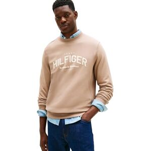 Tommy Hilfiger herr HILFIGER ARCH CREW NECK MW0MW40067 pullover tröja, beige, XXL, Beige (kustbrungrått), XXL Tommy Hilfiger herr HILFIGER ARCH CREW NECK MW0MW40067 pullover tröja, beige, XXL, Beige (kustbrungrått), XXL