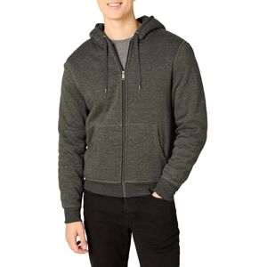 Amazon Essentials Men's Sherpa-fodrad fleecetröja med dragkedja, Kolsvart ljung, L Amazon Essentials Men's Sherpa-fodrad fleecetröja med dragkedja, Kolsvart ljung, L