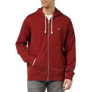 Levi's Sweatshirt med dragkedja för män, Soltorkad tomat, L Levi's Sweatshirt med dragkedja för män, Soltorkad tomat, L