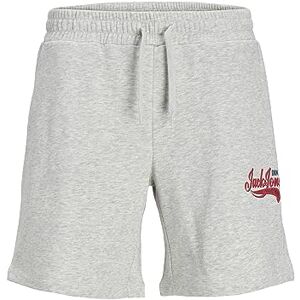 JACK & JONES Jpstlogo sweat shorts 2 Col Sn GMS, Vit melange/detalj: melerad, XS JACK & JONES Jpstlogo sweat shorts 2 Col Sn GMS, Vit melange/detalj: melerad, XS