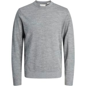 JACK & JONES Jprccmerino stickad crew neck Sn, Medium grå melerad, S JACK & JONES Jprccmerino stickad crew neck Sn, Medium grå melerad, S