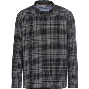 camel active Långärmad herrskjorta med rutmönster, GRÅ, XL camel active Långärmad herrskjorta med rutmönster, GRÅ, XL