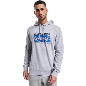 JACK & JONES Herr Jorraces Sweat Hood FST huvtröja, Ljusgrå melange, M JACK & JONES Herr Jorraces Sweat Hood FST huvtröja, Ljusgrå melange, M