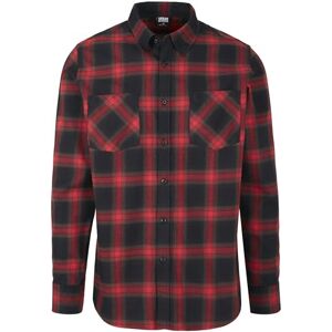 Urban Classics Vardaglig skjorta för män, Flerfärgad (svart/röd 02374), L Urban Classics Vardaglig skjorta för män, Flerfärgad (svart/röd 02374), L