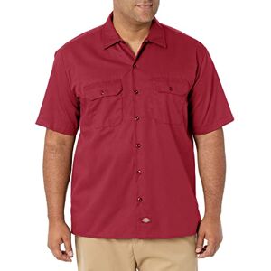 Dickies Fritidsskjorta för män med normal passform, kortärmad, arbetsskjorta, röd (English Red ER), storlek XXXL (tillverkarens storlek: 3XL) Dickies Fritidsskjorta för män med normal passform, kortärmad, arbetsskjorta, röd (English Red ER), storlek XXXL (tillverkarens storlek: 3XL)