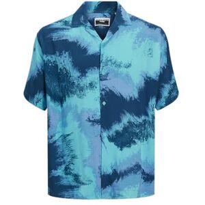 JACK & JONES Jcojeff AOP resort skjorta Ss Relax kortärmad skjorta, Pacific Coast/tryck: vattenfärg, L JACK & JONES Jcojeff AOP resort skjorta Ss Relax kortärmad skjorta, Pacific Coast/tryck: vattenfärg, L
