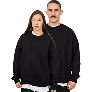 Blackskies Stor storlek i tung vikt creckeck tröja Lyx Streetwear tröja för män tröja sudeter tröja, Svart, L Blackskies Stor storlek i tung vikt creckeck tröja Lyx Streetwear tröja för män tröja sudeter tröja, Svart, L