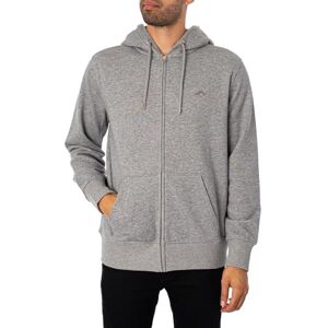 GANT Herr Reg Shield huvtröja med full dragkedja huvtröja med dragkedja, Grå melange, XL GANT Herr Reg Shield huvtröja med full dragkedja huvtröja med dragkedja, Grå melange, XL