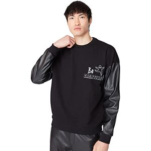 Trendyol MAN Sweatshirt Svart Överdimensionerad, Svart, S Trendyol MAN Sweatshirt Svart Överdimensionerad, Svart, S