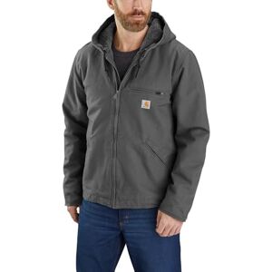 Carhartt Mens Relaxed Fit Washed Duck Sherpa-Lined Jacket Work Utility Outerwear, Gravel, Large US Carhartt Mens Relaxed Fit Washed Duck Sherpa-Lined Jacket Work Utility Outerwear, Gravel, Large US