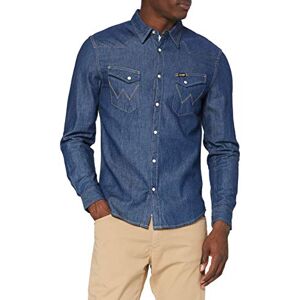 Wrangler herr LS Western skjorta fritidsskjorta, mörk stone, L, Mörk sten, S Wrangler herr LS Western skjorta fritidsskjorta, mörk stone, L, Mörk sten, S
