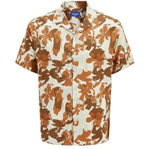 JACK & JONES Jorluke Varenna Aop Shirt Ss, Buttercreme, S JACK & JONES Jorluke Varenna Aop Shirt Ss, Buttercreme, S