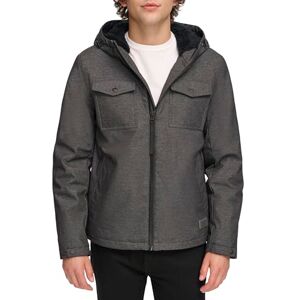 Levi's Herr Soft Shell Två fickor Sherpa fodrad truckerjacka med huva isolerad, Grafit Heather Tech, XL Levi's Herr Soft Shell Två fickor Sherpa fodrad truckerjacka med huva isolerad, Grafit Heather Tech, XL