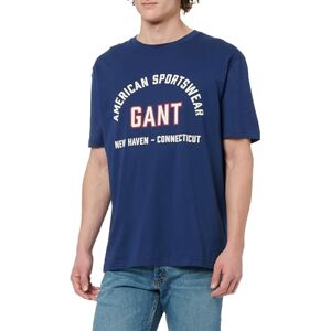 GANT Tryckt Graphic SS T-shirt, blå, XL GANT Tryckt Graphic SS T-shirt, blå, XL