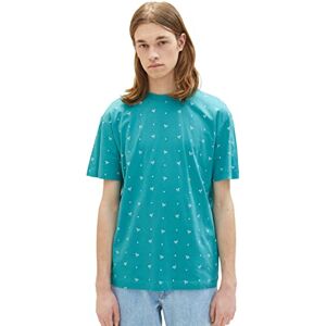 TOM TAILOR Denim Herr 1036453 t-shirt, 31933-grön vit tennistryck, XS, 31933 – Grönt vitt tennistryck, XS TOM TAILOR Denim Herr 1036453 t-shirt, 31933-grön vit tennistryck, XS, 31933 – Grönt vitt tennistryck, XS