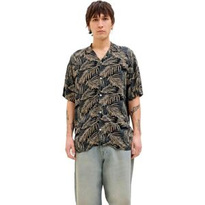 JACK & JONES JJEJEFF Tropical AOP Resort Shirt SS SN, svart, S JACK & JONES JJEJEFF Tropical AOP Resort Shirt SS SN, svart, S