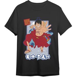 Comic Studio One Piece T-shirt Officiell licensierad artikel Monkey D. Luffy teckentryck unisex svart M, svart, M Comic Studio One Piece T-shirt Officiell licensierad artikel Monkey D. Luffy teckentryck unisex svart M, svart, M